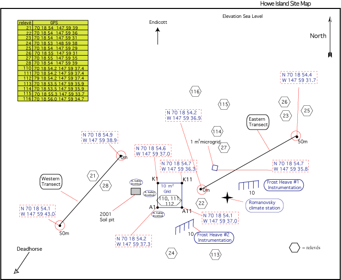 Howe Island site map